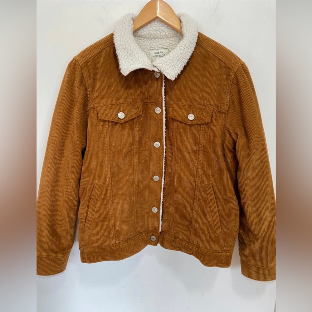 urban heritage corduroy sherpa lined jacket